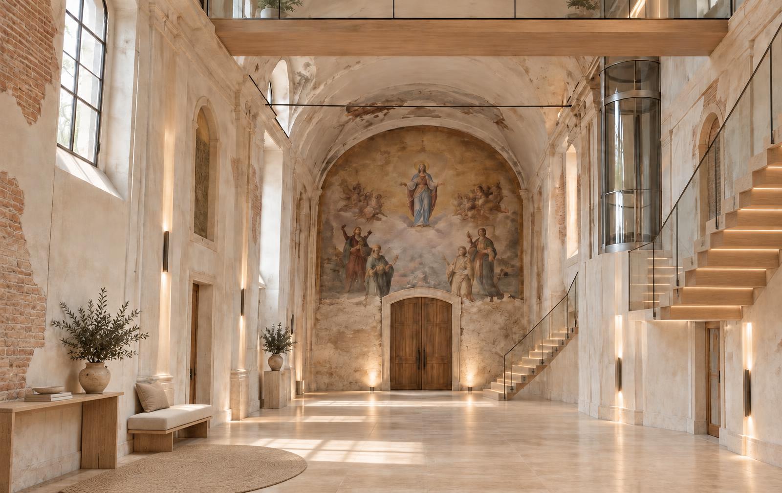 Ex Oratorio Don Bosco · Ingresso sotto l’affresco