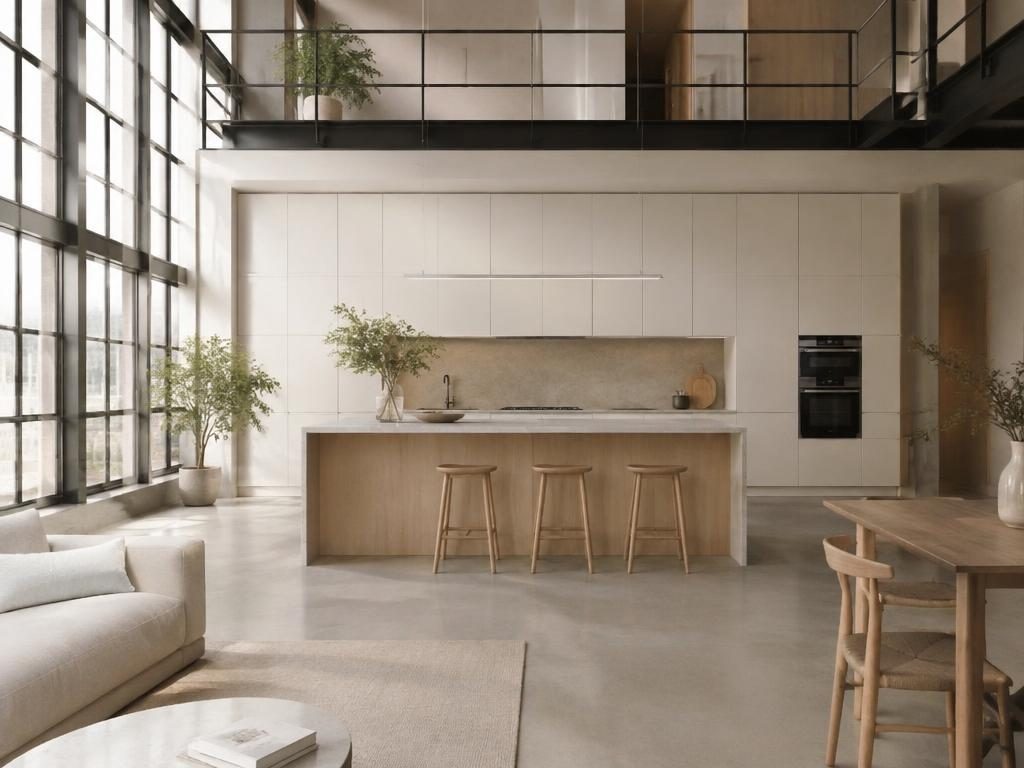 Loft Brera – Cucina sotto il soppalco
