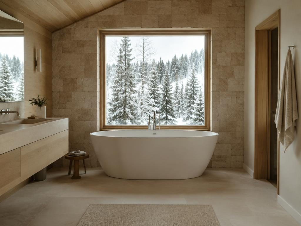Chalet in montagna – Bagno con vasca
