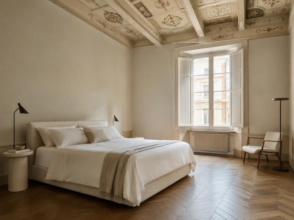 Palazzo storico a Parma – Camera sotto il soffitto affrescato