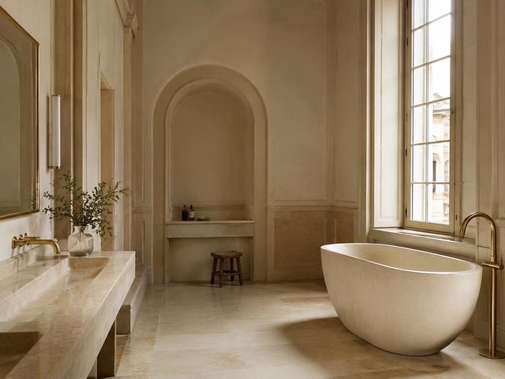 Palazzo storico a Parma – Bagno in pietra
